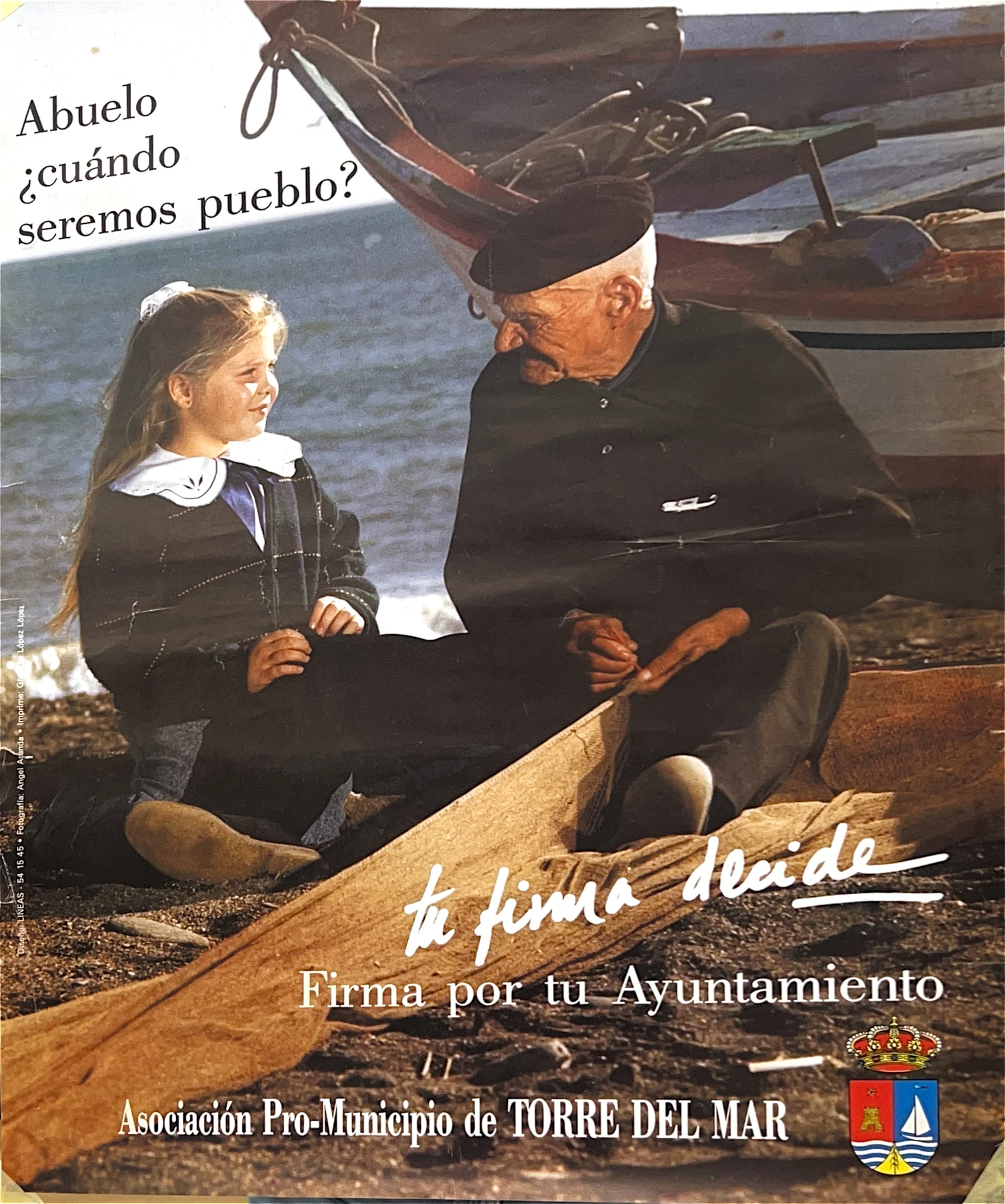 Cartel histórico de la reivindicación por el Ayuntamiento de Torre del Mar